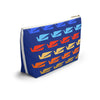 Braniff Inflight Accessory Toiletry Makeup Travel Pouch with T-bottom Bluebird of Happiness Flock Dark Blue