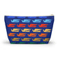 Braniff Inflight Accessory Toiletry Makeup Travel Pouch with T-bottom Bluebird of Happiness Flock Dark Blue