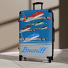 Braniff Ultra Space Jet Luggage Suitcase McDonnell Douglas DC-8-62 Ultra Space Jets in Flight