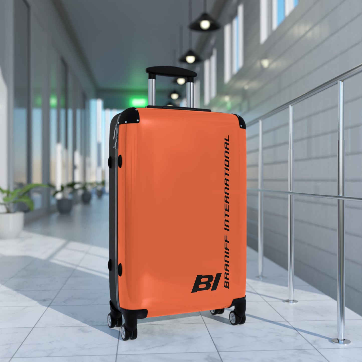 Braniff Ultra Space Jet Luggage Suitcase Braniff Alexander Girard Design End of the Plain Plane 1965 1967 Orange