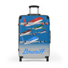 Braniff Ultra Space Jet Luggage Suitcase McDonnell Douglas DC-8-62 Ultra Space Jets in Flight