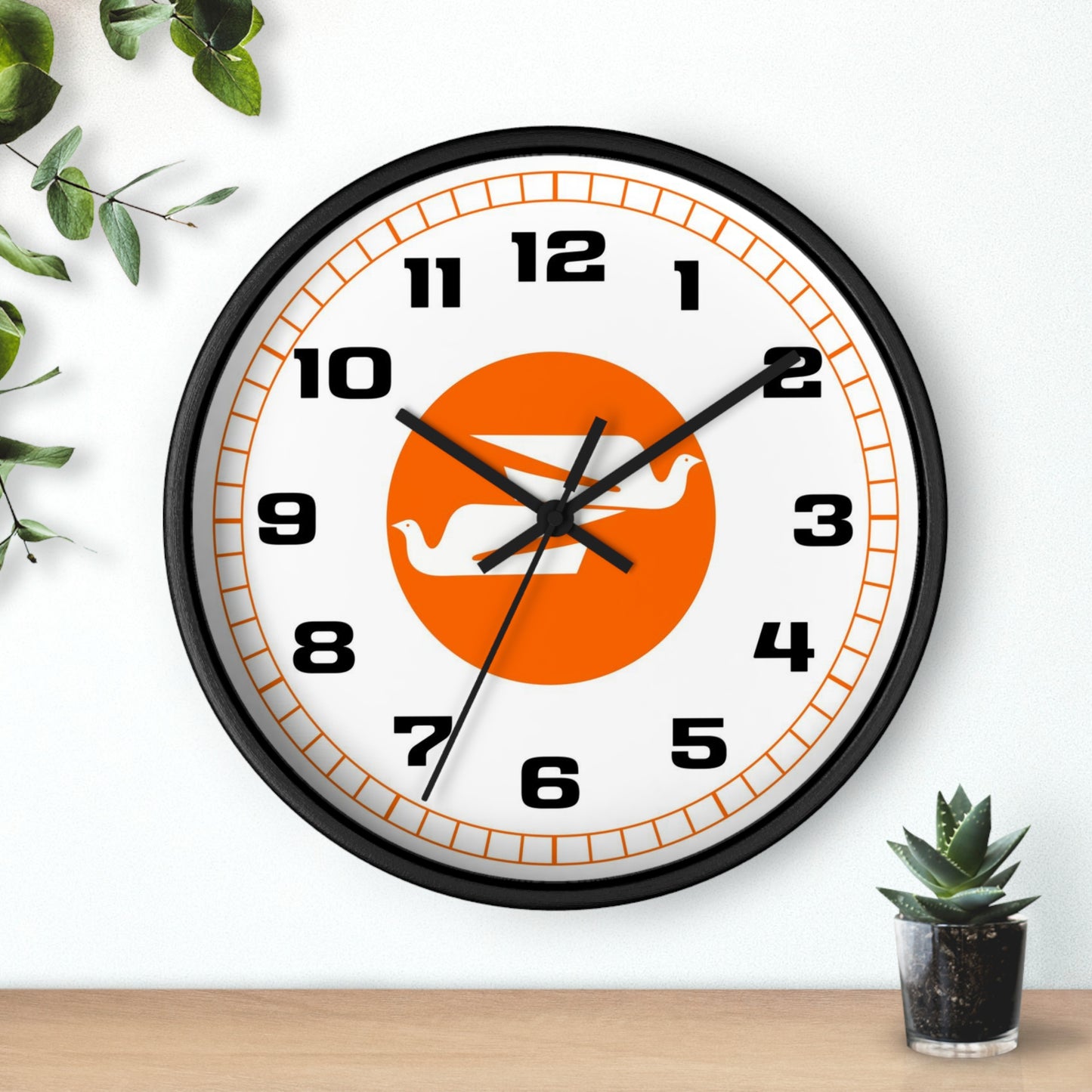 Wall Clock Braniff Boeing 727 Bulkhead with Bluebird of Happiness Orange