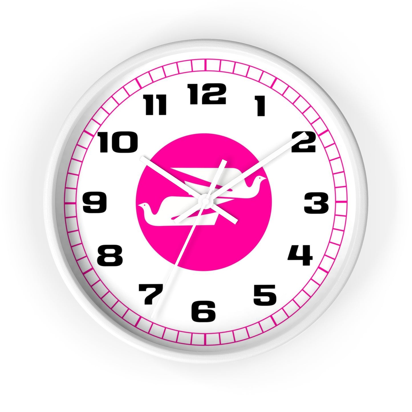 Wall Clock Braniff Boeing 727 Bulkhead with Bluebird of Happiness Pink