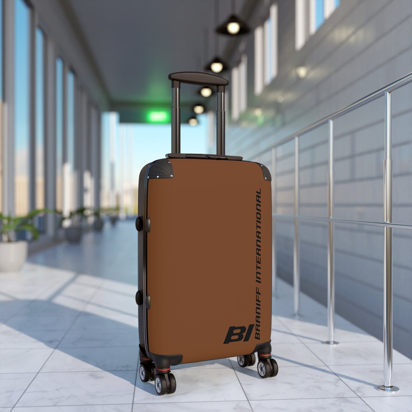 Braniff Ultra Space Jet Luggage Suitcase Braniff Alexander Girard Design End of the Plain Plane 1965 1967 Brown