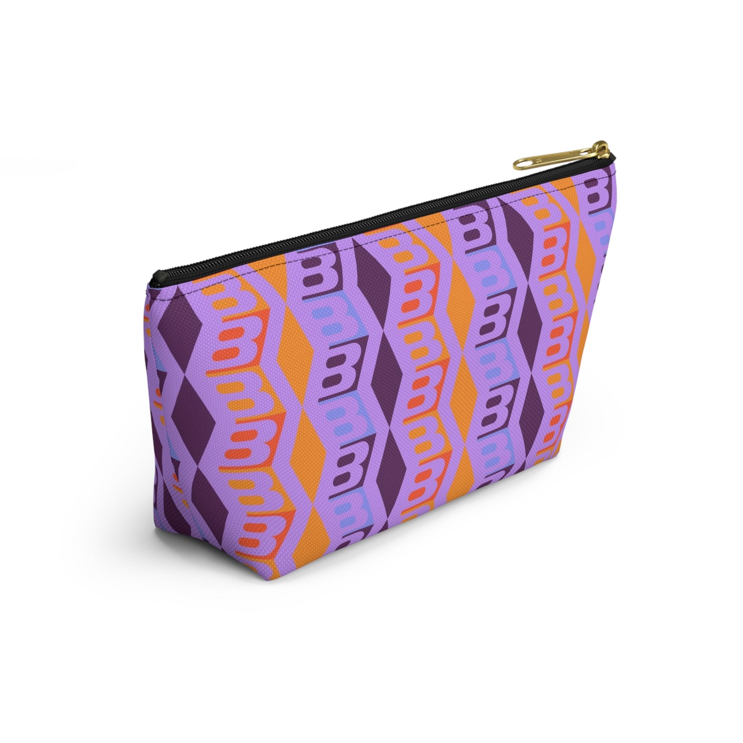 Braniff Inflight Accessory Toiletry Makeup Travel Pouch with T-bottom Wolf Gordon Design with  BI Logo
