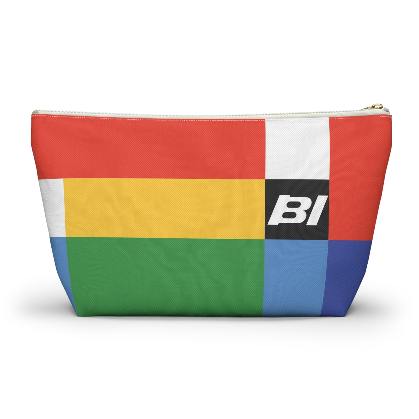 Braniff Inflight Accessory Toiletry Makeup Travel Pouch with T-bottom Alexander Girard Multi Color
