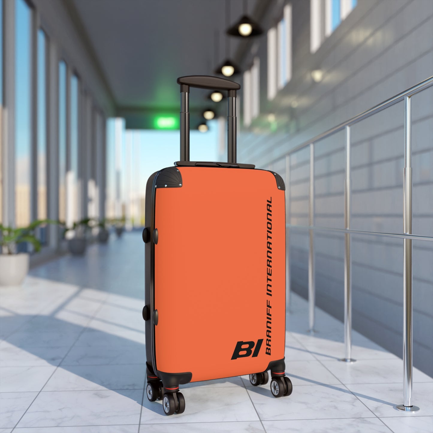 Braniff Ultra Space Jet Luggage Suitcase Braniff Alexander Girard Design End of the Plain Plane 1965 1967 Orange