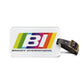 Copy of Luggage Tag Personalized BIuebird Braniff Alexander Girard Design BI Script Blue Black