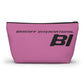 Braniff End of the Plain Bag Accessory Toiletry Makeup Travel Pouch Luggage with T-bottom Pink