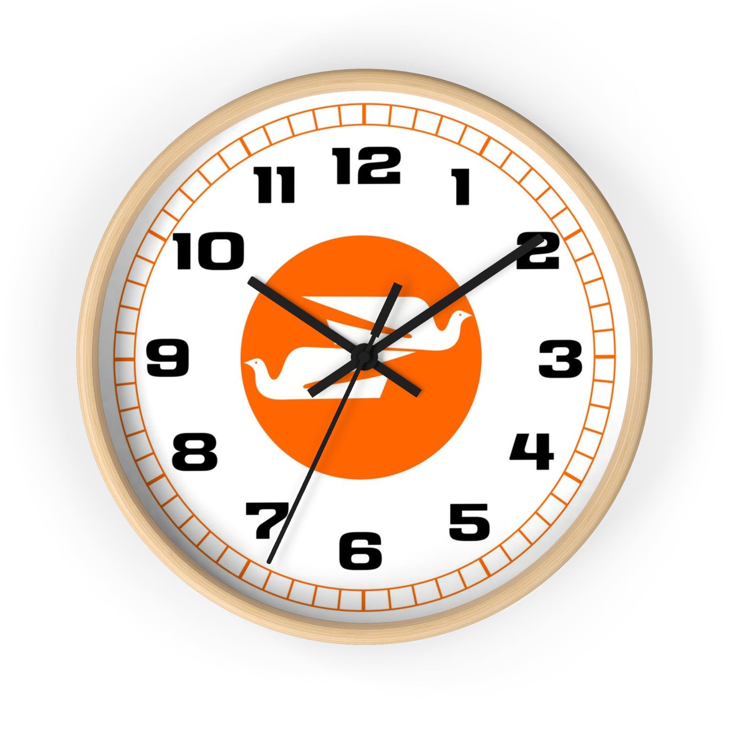 Wall Clock Braniff Boeing 727 Bulkhead with Bluebird of Happiness Orange