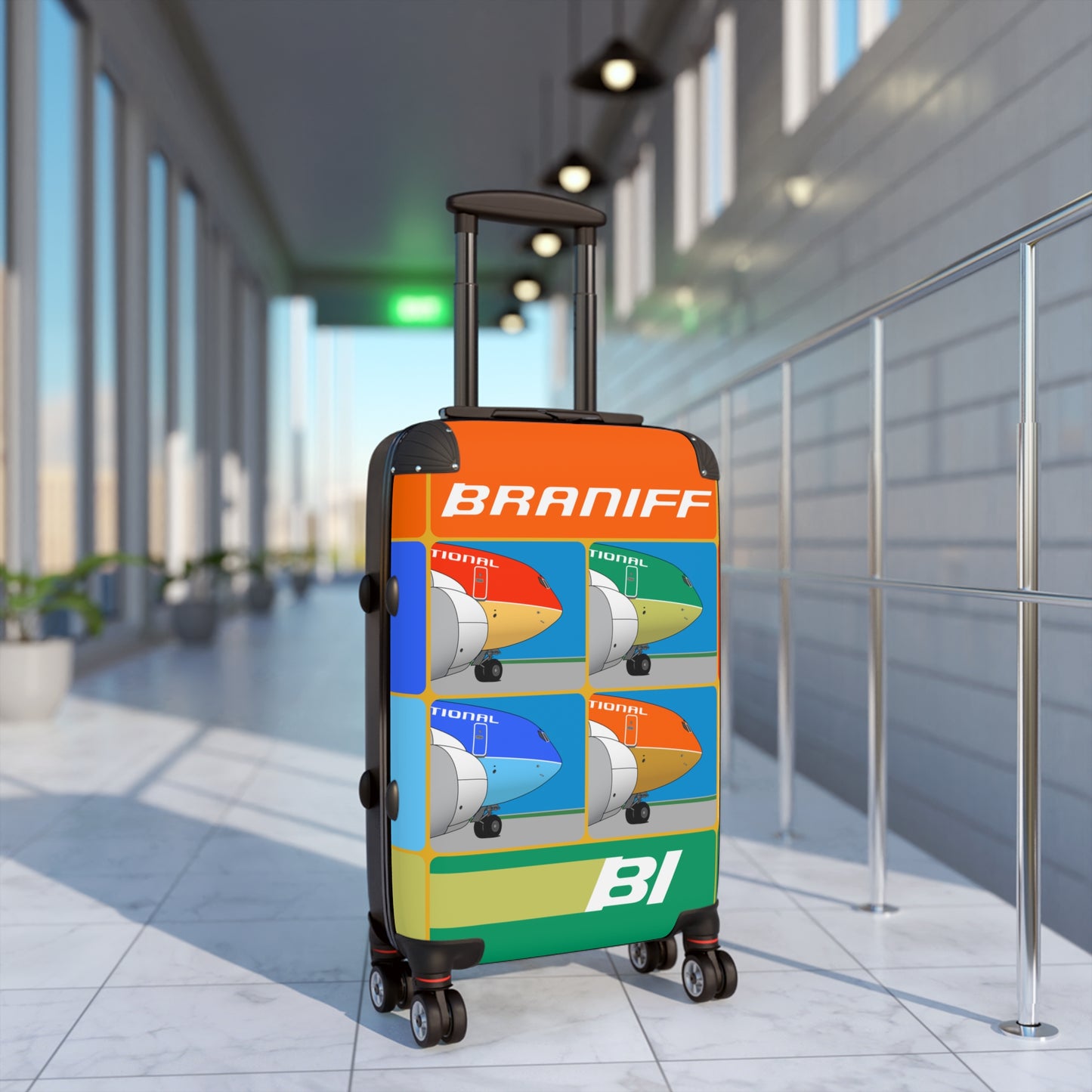 Braniff Ultra Space Jet Luggage Suitcase Boeing 720 Two Tone Super Jets