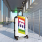 Braniff Ultra Space Jet Luggage Suitcase Braniff International BI Logo Rainbow Multi Color 1965