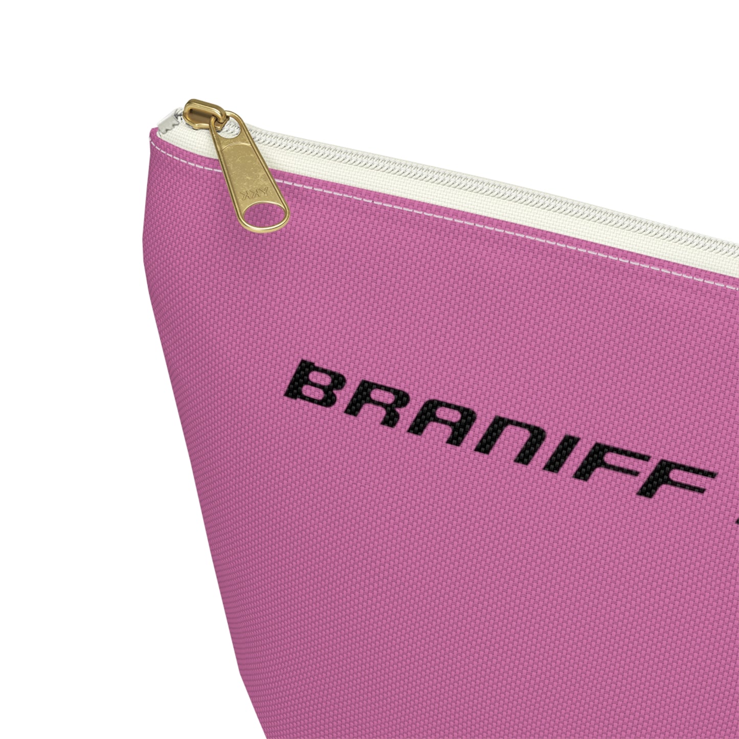 Braniff End of the Plain Bag Accessory Toiletry Makeup Travel Pouch Luggage with T-bottom Pink