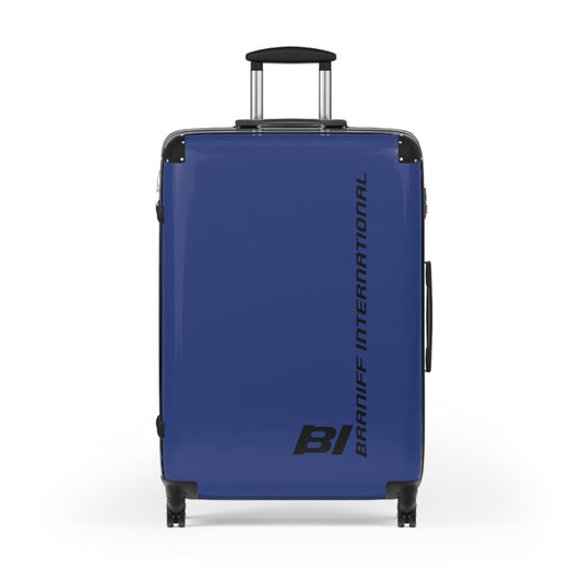 Braniff Ultra Space Jet Luggage Suitcase Braniff Alexander Girard Design End of the Plain Plane 1965 1967 New Dark Blue