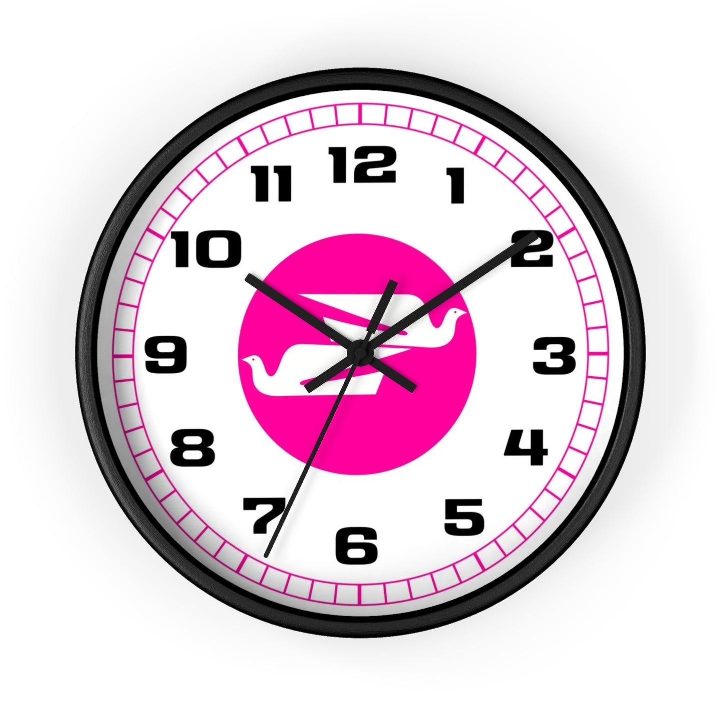 Wall Clock Braniff Boeing 727 Bulkhead with Bluebird of Happiness Pink