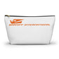 Braniff Inflight Accessory Toiletry Makeup Travel Pouch with T-bottom Bluebird of Happiness Orange