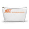 Braniff Inflight Accessory Toiletry Makeup Travel Pouch with T-bottom Bluebird of Happiness Orange