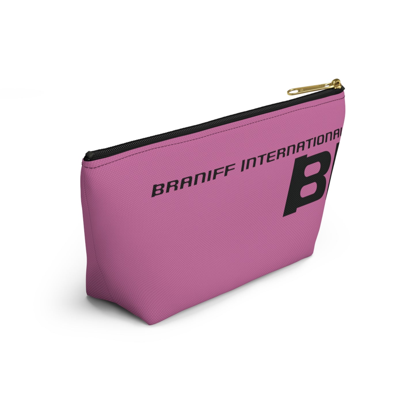Braniff End of the Plain Bag Accessory Toiletry Makeup Travel Pouch Luggage with T-bottom Pink