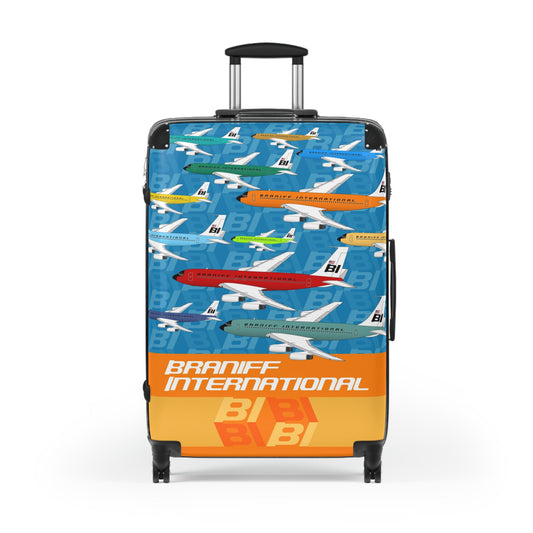 Braniff Luggage Suitcase EOTPP End of the Plain Plane Boeing 707 Fleet Jet Multi Color