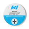 Braniff Ceramic Coaster with Cork Backing EOTPP Boeing 727 1966 Blue