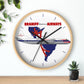 Wall Clock Braniff Lockheed L-188 Electra Jet with Route Map