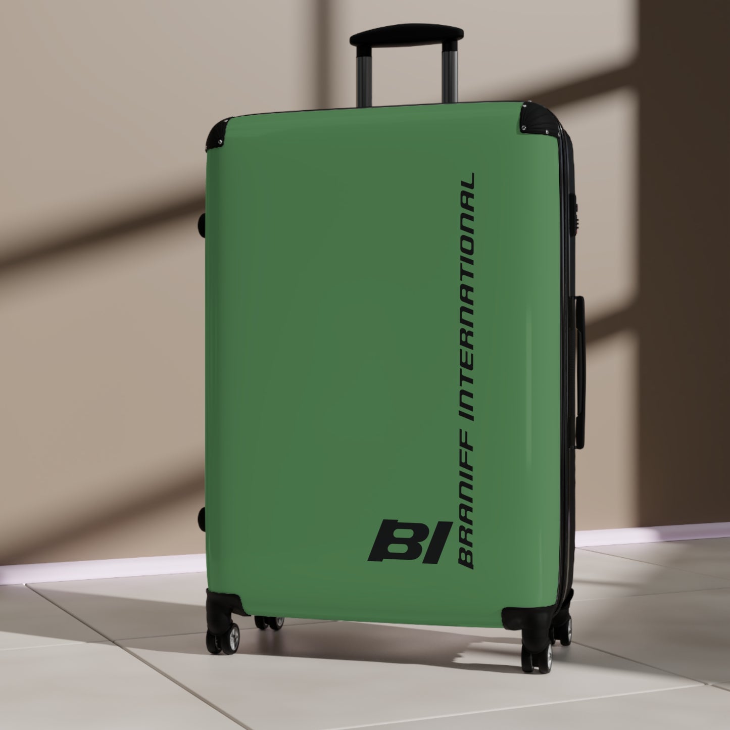 Braniff Ultra Space Jet Luggage Suitcase Braniff Alexander Girard Design End of the Plain Plane 1965 1967 Panagra Green