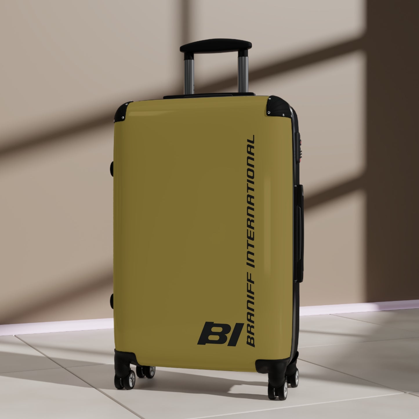 Braniff Ultra Space Jet Luggage Suitcase Braniff Alexander Girard Design End of the Plain Plane 1965 1967 Ochre