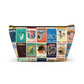 Braniff Inflight Accessory Toiletry Makeup Travel Pouch with T-bottom Vintage Travel Poster Collage South America