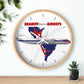 Wall Clock Braniff Lockheed L-188 Electra Jet with Route Map