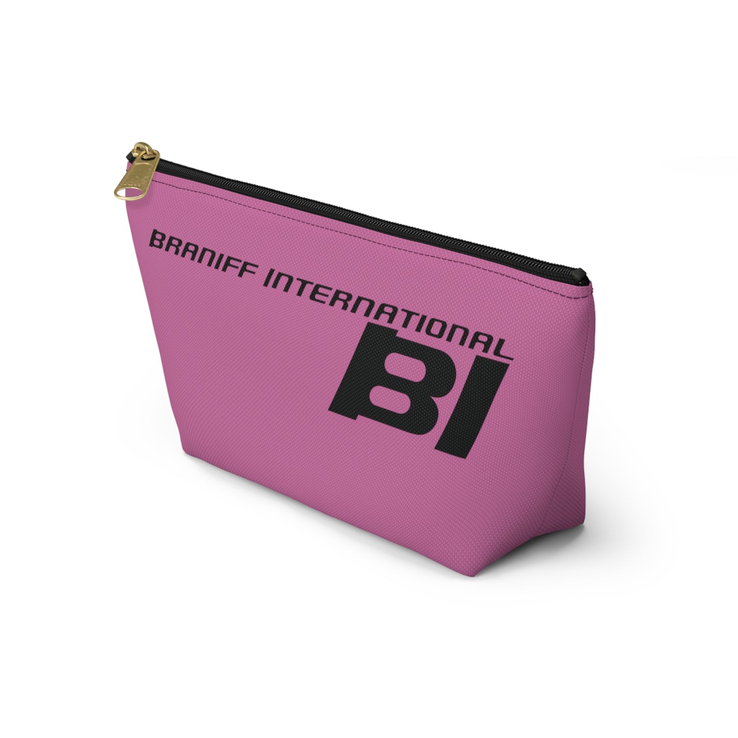 Braniff End of the Plain Bag Accessory Toiletry Makeup Travel Pouch Luggage with T-bottom Pink