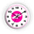 Wall Clock Braniff Boeing 727 Bulkhead with Bluebird of Happiness Pink