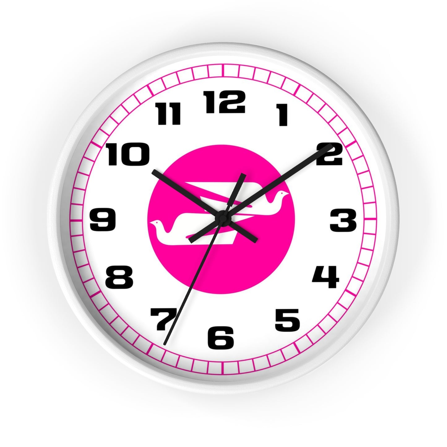 Wall Clock Braniff Boeing 727 Bulkhead with Bluebird of Happiness Pink