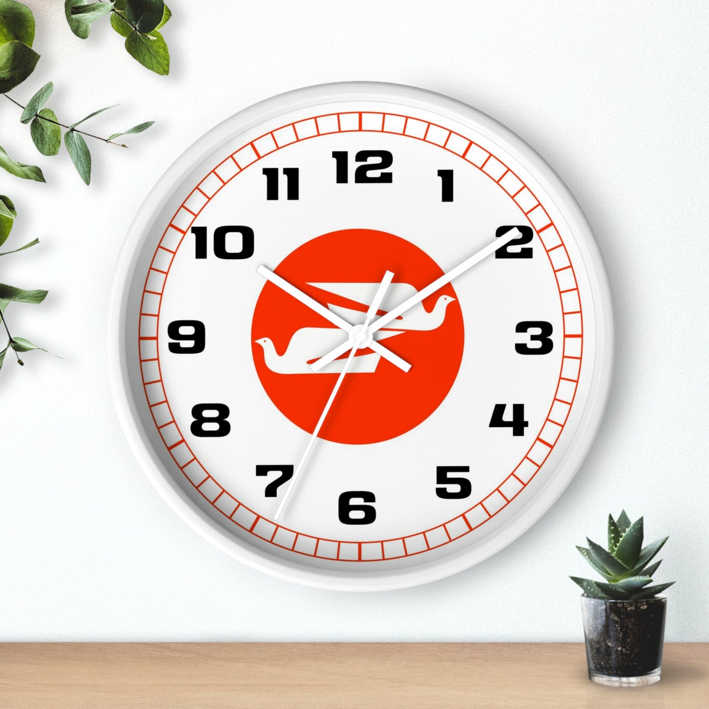 Wall Clock Braniff Boeing 727 Bulkhead with Bluebird of Happiness Red
