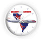 Wall Clock Braniff Lockheed L-188 Electra Jet with Route Map