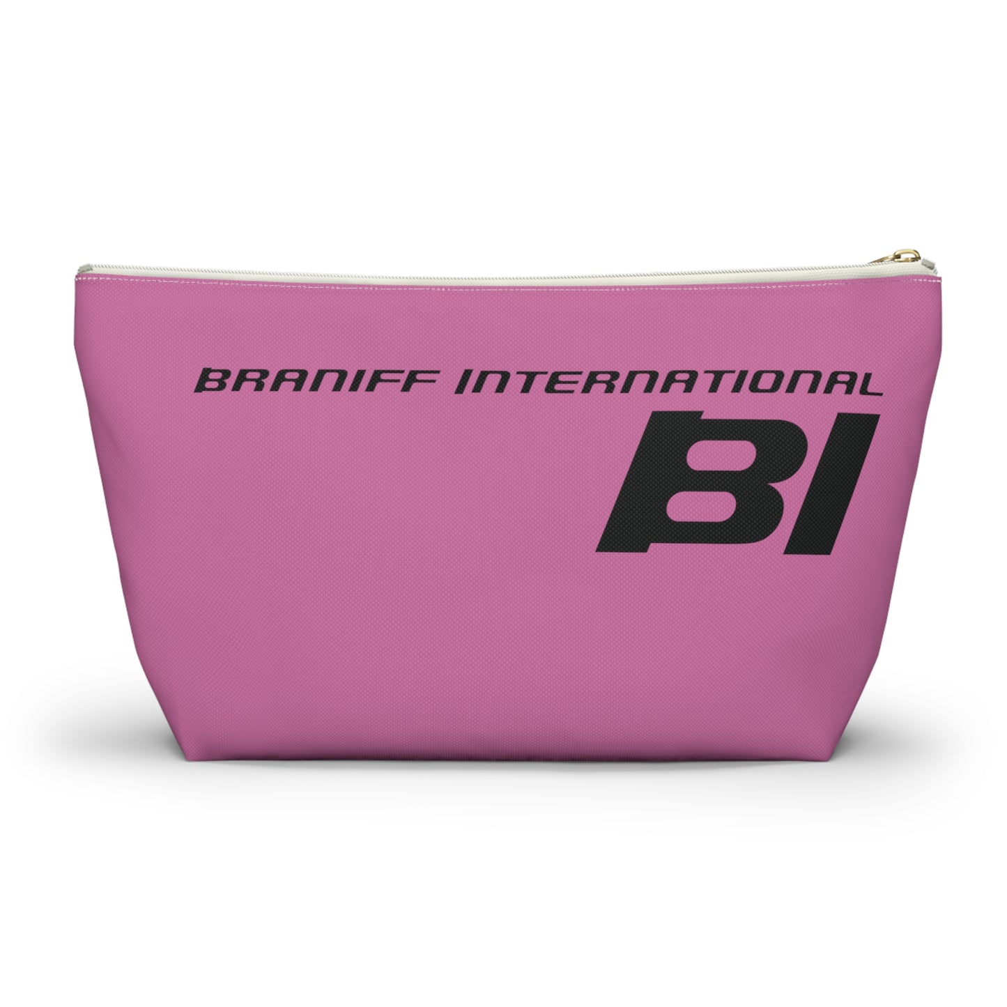 Braniff End of the Plain Bag Accessory Toiletry Makeup Travel Pouch Luggage with T-bottom Pink