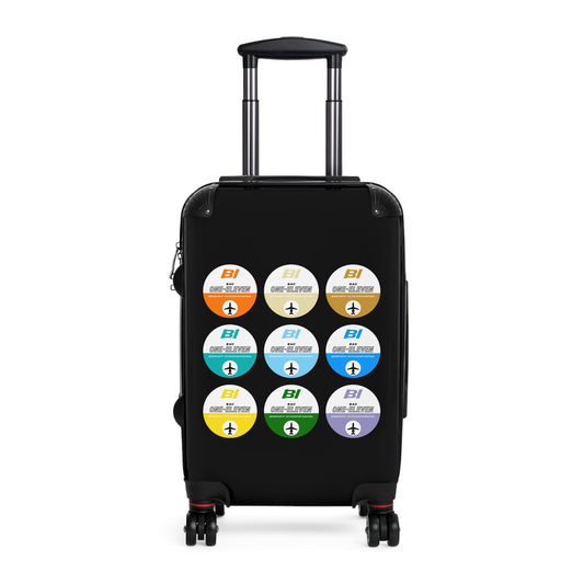 Braniff Luggage Suitcase EOTPP End of the Plain Plane BAC One-11 Circle Logos 1965 Multi Color