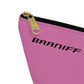 Braniff End of the Plain Bag Accessory Toiletry Makeup Travel Pouch Luggage with T-bottom Pink