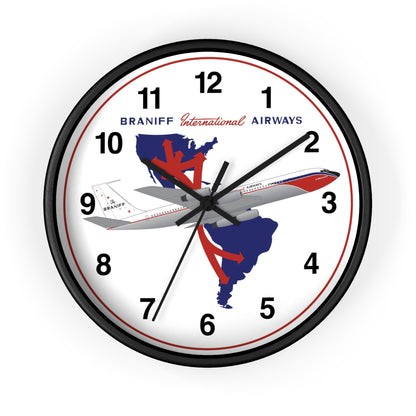 Wall Clock Braniff 707-227 El Dorado Super Jet with Route Map