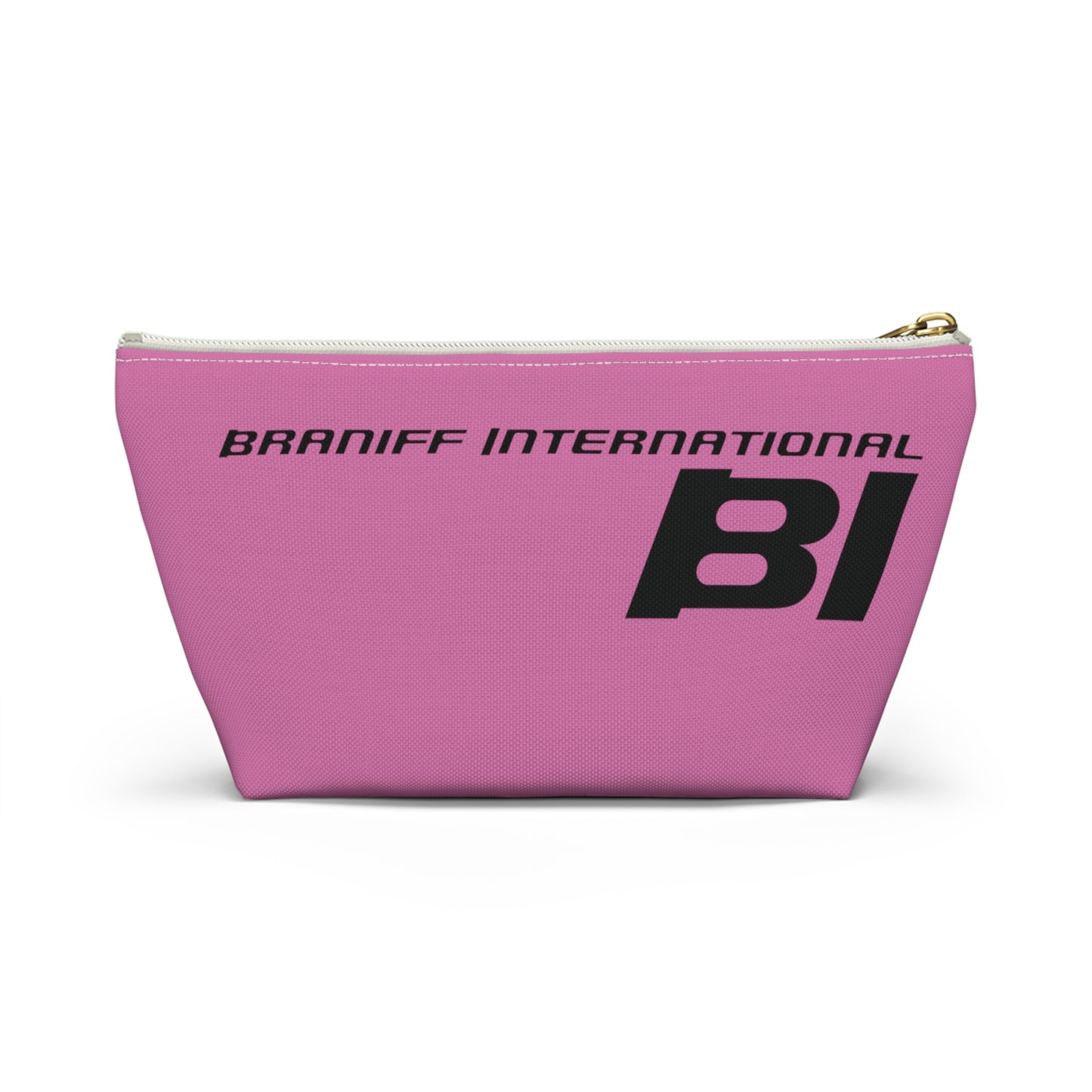 Braniff End of the Plain Bag Accessory Toiletry Makeup Travel Pouch Luggage with T-bottom Pink
