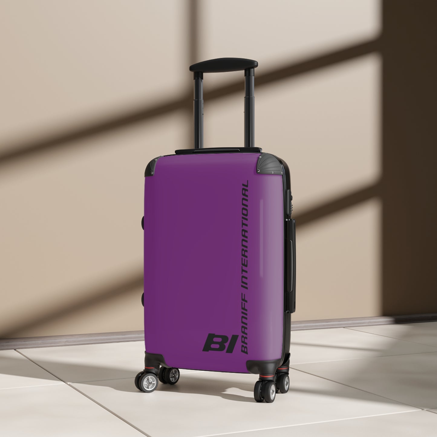 Braniff Ultra Space Jet Luggage Suitcase Braniff Alexander Girard Design End of the Plain Plane 1965 1967 Purple