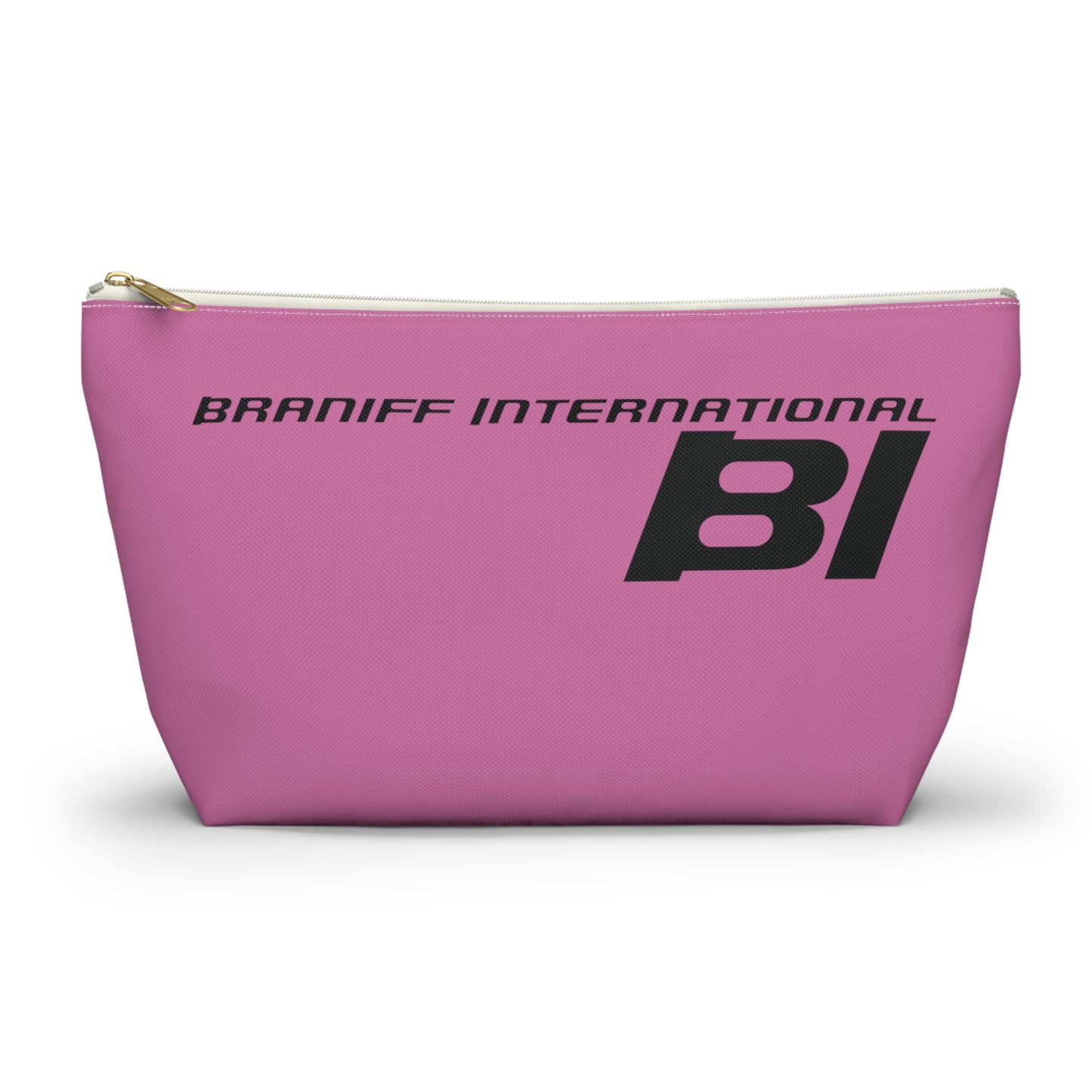Braniff End of the Plain Bag Accessory Toiletry Makeup Travel Pouch Luggage with T-bottom Pink
