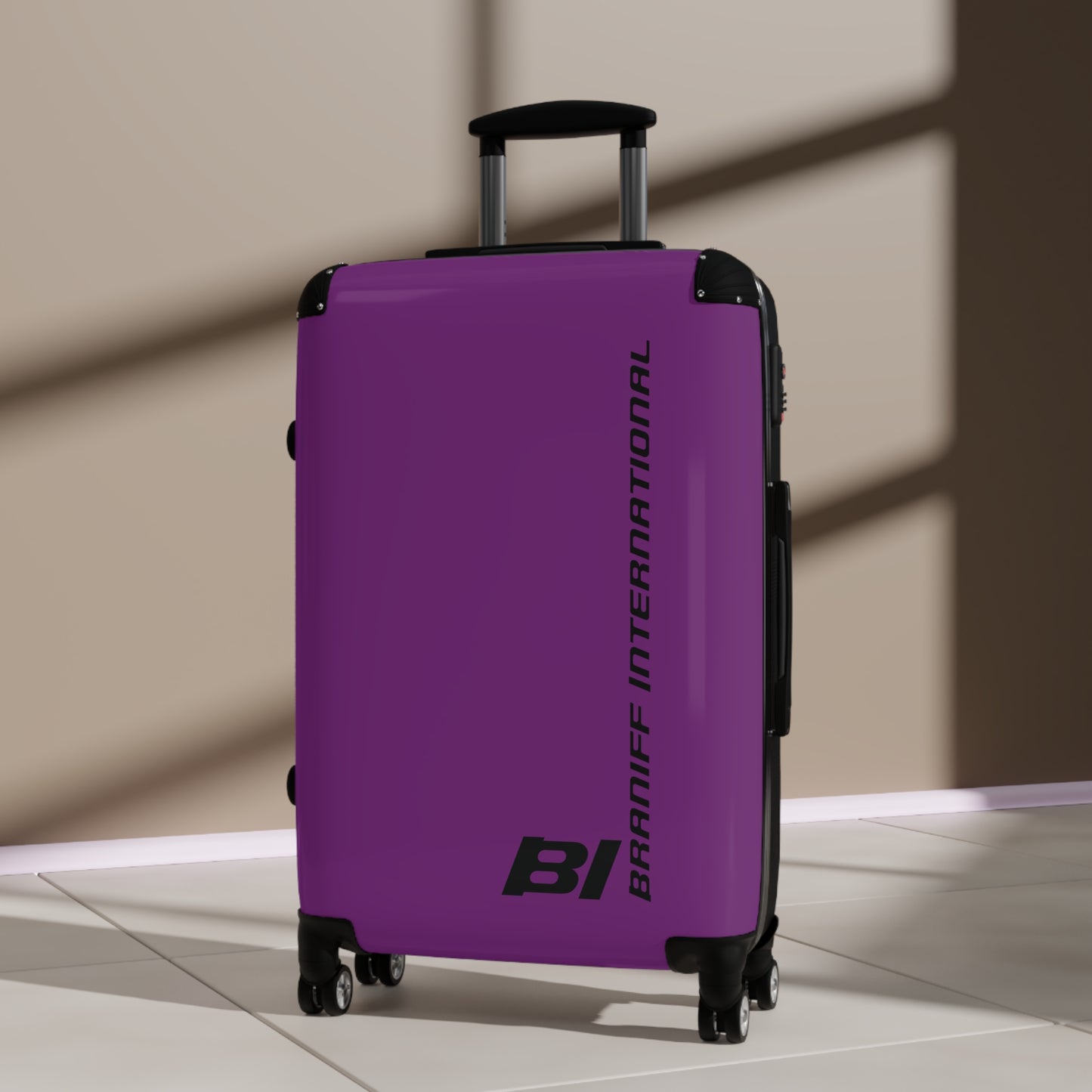 Braniff Ultra Space Jet Luggage Suitcase Braniff Alexander Girard Design End of the Plain Plane 1965 1967 Purple