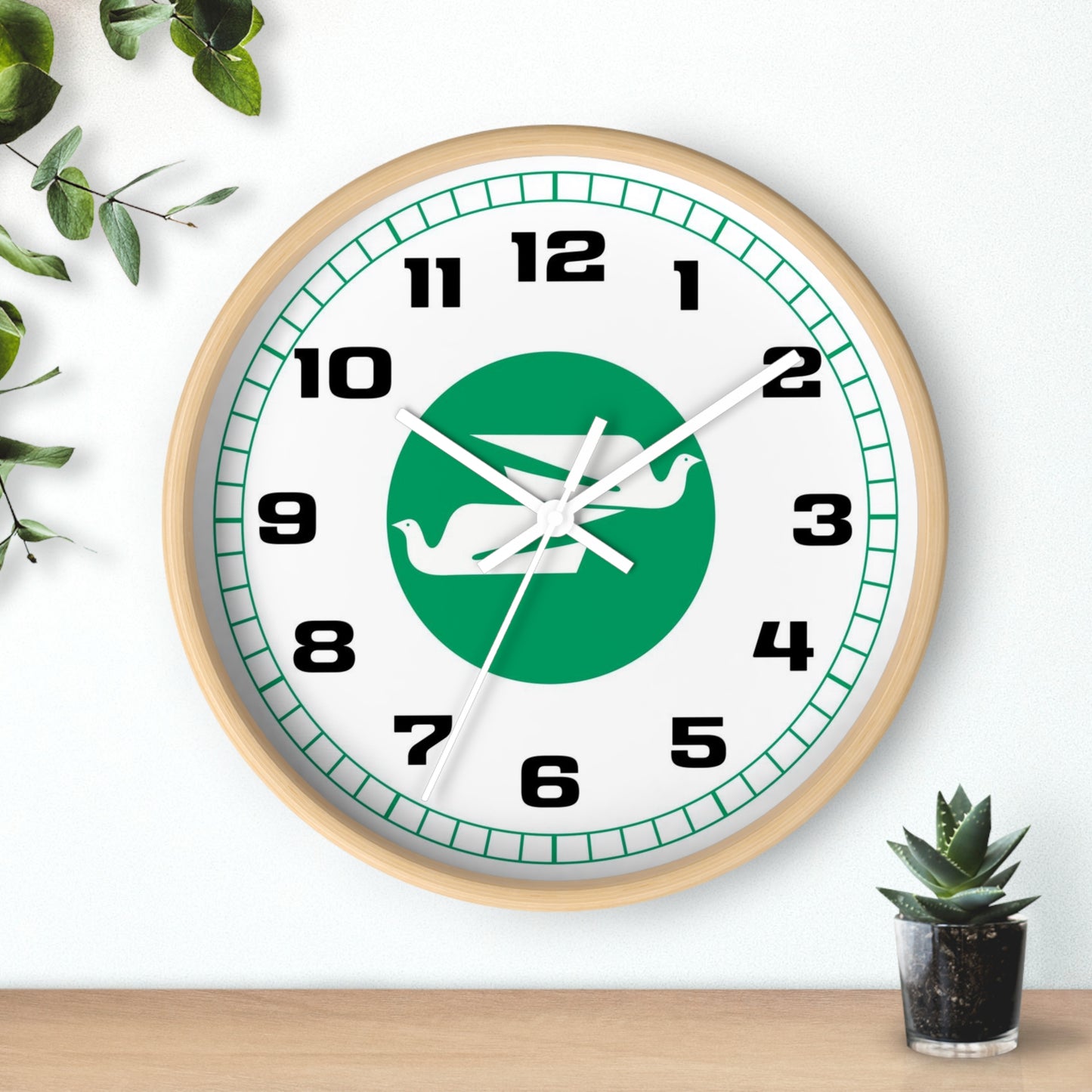 Wall Clock Braniff Boeing 727 Bulkhead with Bluebird of Happiness Green