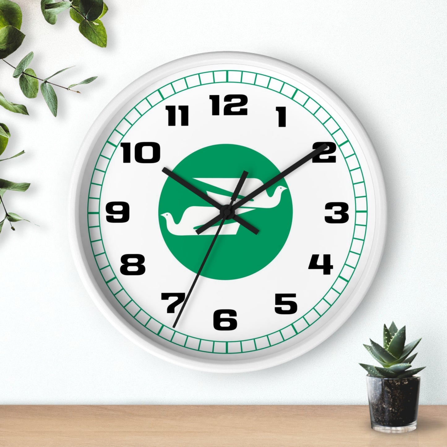 Wall Clock Braniff Boeing 727 Bulkhead with Bluebird of Happiness Green