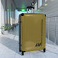 Braniff Ultra Space Jet Luggage Suitcase Braniff Alexander Girard Design End of the Plain Plane 1965 1967 Ochre