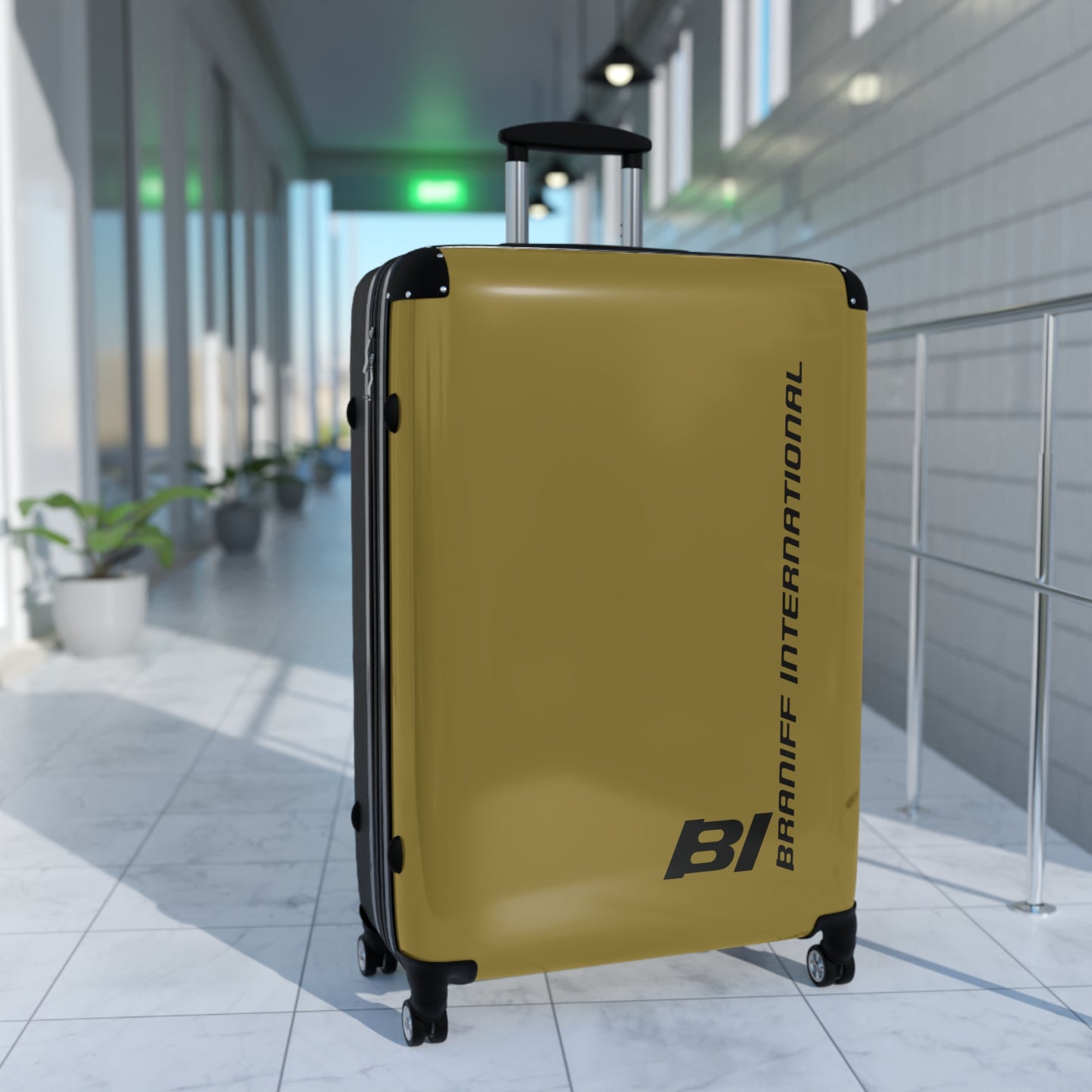 Braniff Ultra Space Jet Luggage Suitcase Braniff Alexander Girard Design End of the Plain Plane 1965 1967 Ochre