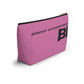 Braniff End of the Plain Bag Accessory Toiletry Makeup Travel Pouch Luggage with T-bottom Pink