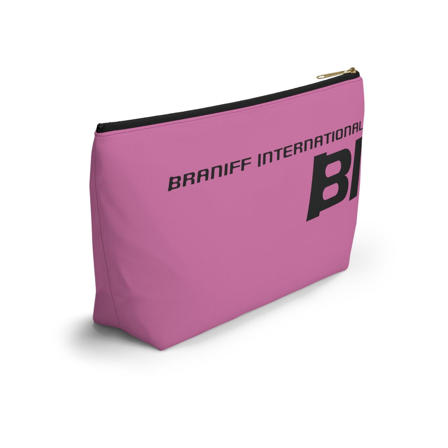 Braniff End of the Plain Bag Accessory Toiletry Makeup Travel Pouch Luggage with T-bottom Pink