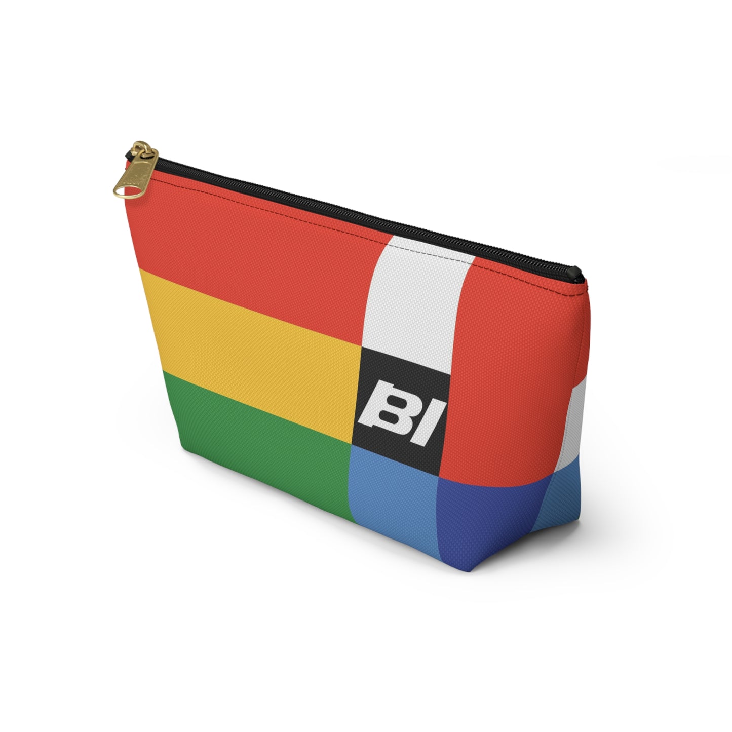 Braniff Inflight Accessory Toiletry Makeup Travel Pouch with T-bottom Alexander Girard Multi Color