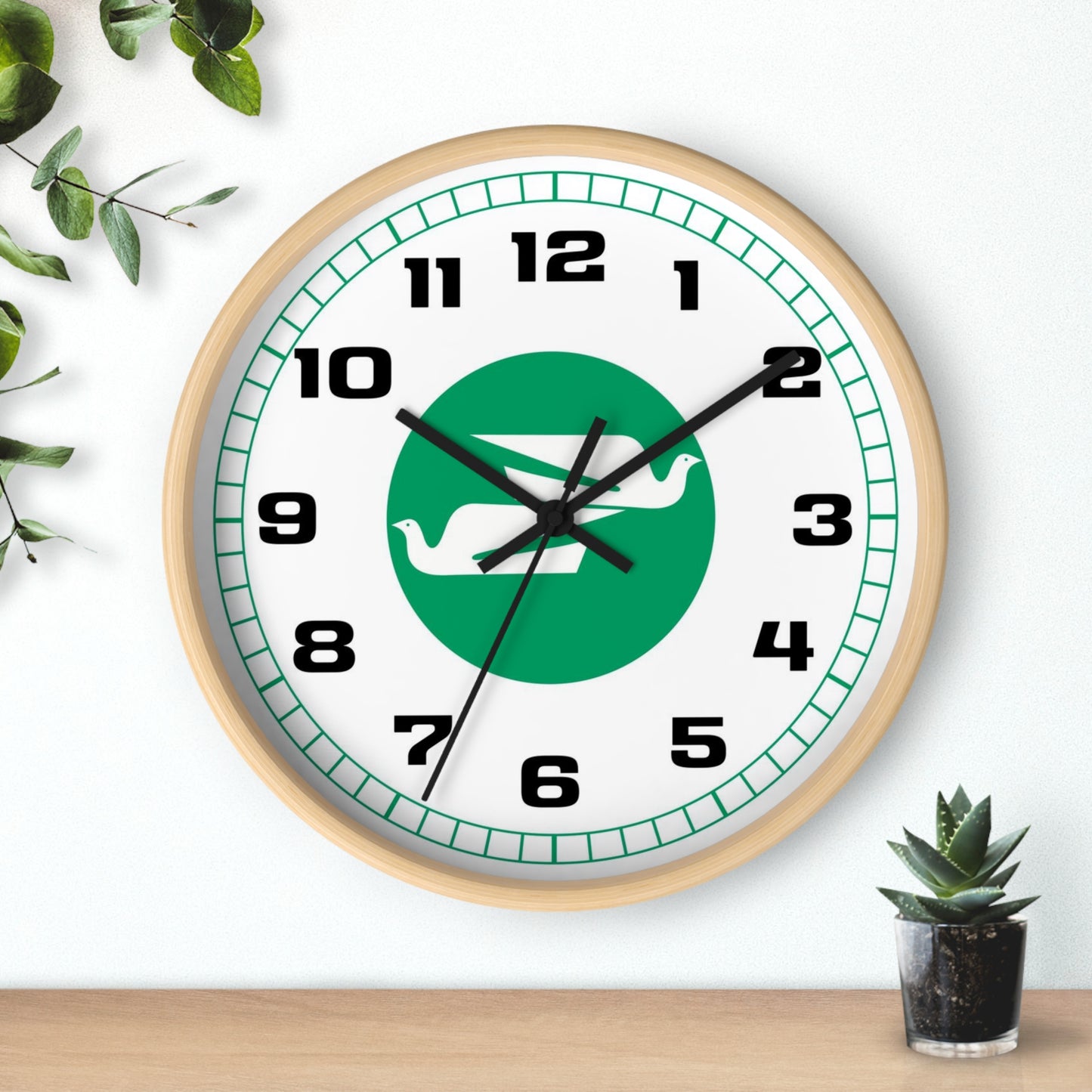 Wall Clock Braniff Boeing 727 Bulkhead with Bluebird of Happiness Green